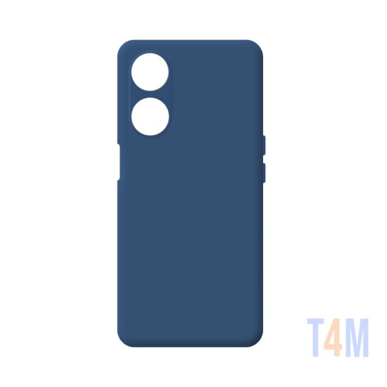 Capa de Silicone com Moldura de Câmera para Oppo A58 5G/A78 5G Azul Escuro